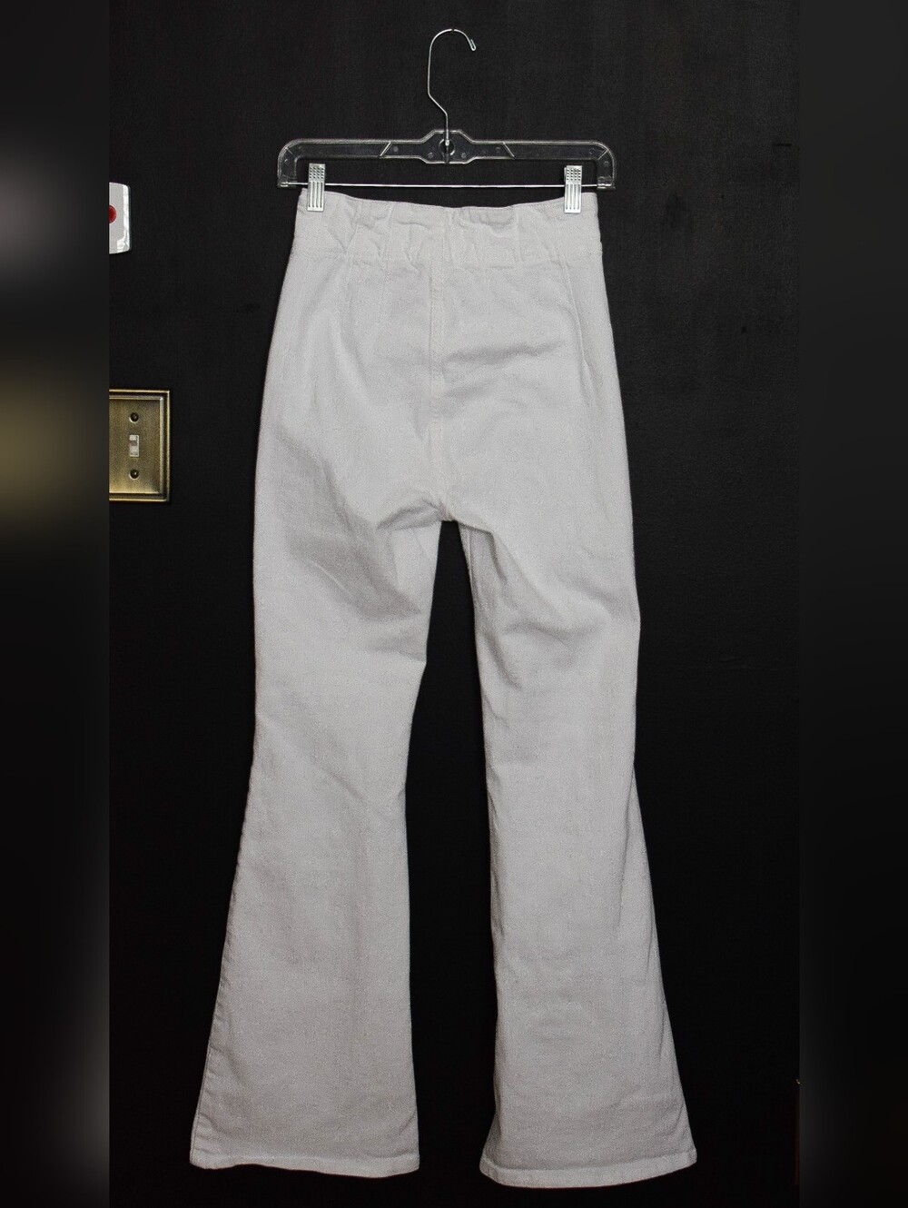 We The Free Jayde Flare Jeans White Denim High Rise Size 27 Boho Western Coastal - Picture 7 of 10